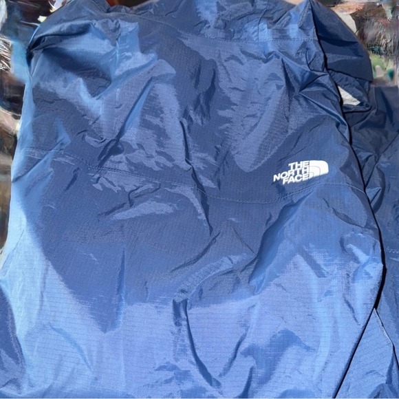 The North Face Mens Lightweight Rain Jacket Full Zip Hooded Blue Small - Picture 4 of 7